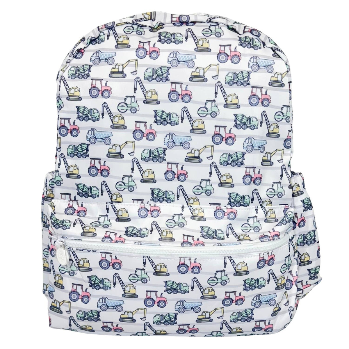 Nylon Backpack (Full Size): Construction Trucks