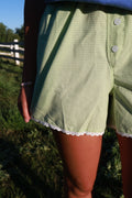 Gingham Lace Shorts