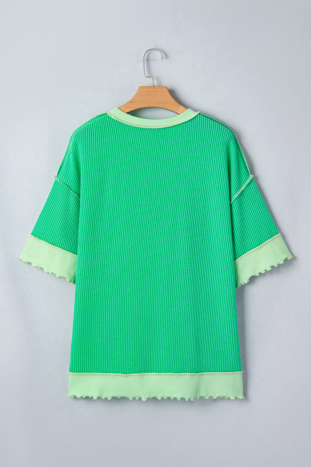 Mint Green Ribbed T Shirt