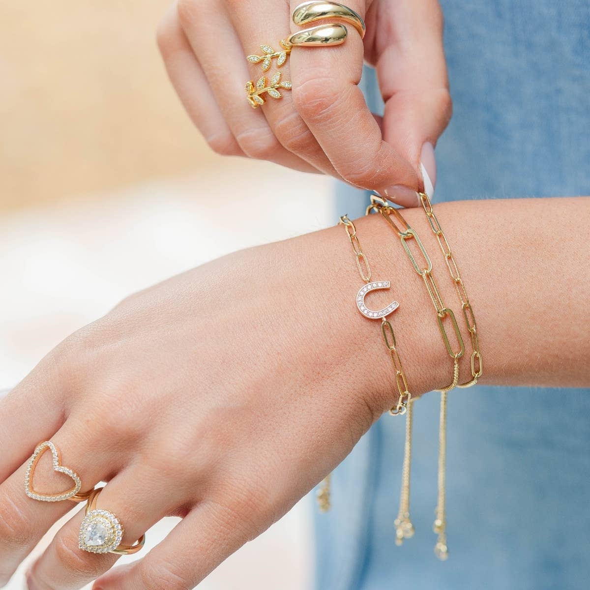 Delicate Link Chain Pulley Bracelet