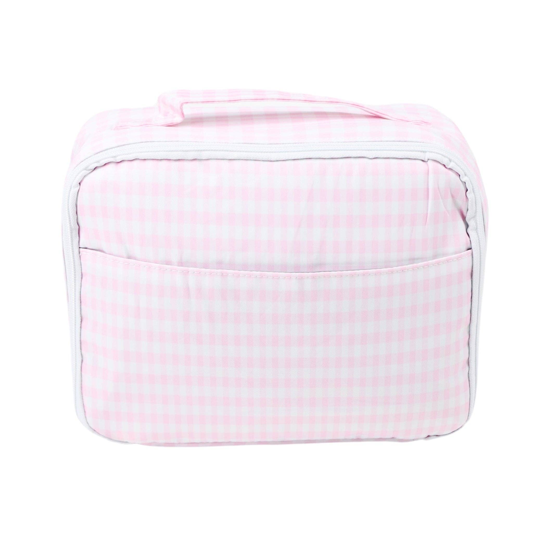 Small Nylon Lunchbag: Light Pink Gingham
